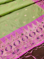image, DEVANGI Fashion Women&#39;s Floral Silk Blend Patola Woven Dupatta
