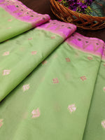 image, DEVANGI Fashion Women&#39;s Floral Silk Blend Patola Woven Dupatta
