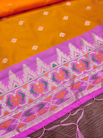 image, DEVANGI Fashion Women&#39;s Floral Silk Blend Patola Woven Dupatta
