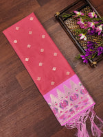 image, DEVANGI Fashion Women&#39;s Floral Silk Blend Patola Woven Dupatta
