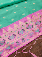 image, DEVANGI Fashion Women&#39;s Floral Silk Blend Patola Woven Dupatta
