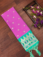 image, DEVANGI Fashion Women&#39;s Floral Silk Blend Patola Woven Dupatta
