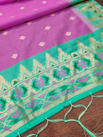 image, DEVANGI Fashion Women&#39;s Floral Silk Blend Patola Woven Dupatta
