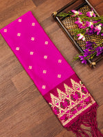 image, DEVANGI Fashion Women&#39;s Floral Silk Blend Patola Woven Dupatta
