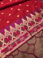 image, DEVANGI Fashion Women&#39;s Floral Silk Blend Patola Woven Dupatta
