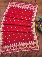 image, DEVANGI Fashion Women&#39;s Floral Silk Blend Patola Woven Dupatta
