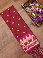 image, DEVANGI Fashion Women&#39;s Floral Silk Blend Patola Woven Dupatta
