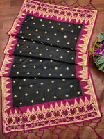 image, DEVANGI Fashion Women&#39;s Floral Silk Blend Patola Woven Dupatta
