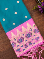 image, DEVANGI Fashion Women&#39;s Floral Silk Blend Patola Woven Dupatta
