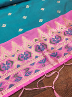 image, DEVANGI Fashion Women&#39;s Floral Silk Blend Patola Woven Dupatta
