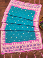 image, DEVANGI Fashion Women&#39;s Floral Silk Blend Patola Woven Dupatta

