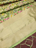 image, DEVANGI Fashion Women&#39;s Floral Silk Blend Patola Woven Dupatta
