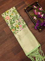 image, DEVANGI Fashion Women&#39;s Floral Silk Blend Patola Woven Dupatta

