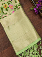 image, DEVANGI Fashion Women&#39;s Floral Silk Blend Patola Woven Dupatta
