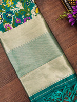 image, DEVANGI Fashion Women&#39;s Floral Silk Blend Patola Woven Dupatta

