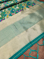 image, DEVANGI Fashion Women&#39;s Floral Silk Blend Patola Woven Dupatta
