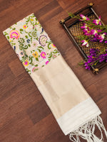 image, DEVANGI Fashion Women&#39;s Floral Silk Blend Patola Woven Dupatta
