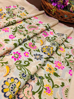 image, DEVANGI Fashion Women&#39;s Floral Silk Blend Patola Woven Dupatta
