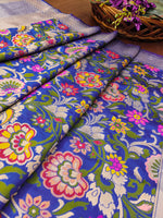 image, DEVANGI Fashion Women&#39;s Floral Silk Blend Patola Woven Dupatta
