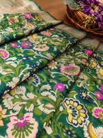 image, DEVANGI Fashion Women&#39;s Floral Silk Blend Patola Woven Dupatta
