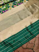 image, DEVANGI Fashion Women&#39;s Floral Silk Blend Patola Woven Dupatta
