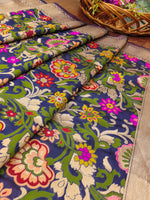 image, DEVANGI Fashion Women&#39;s Floral Silk Blend Patola Woven Dupatta
