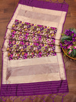 image, DEVANGI Fashion Women&#39;s Floral Silk Blend Patola Woven Dupatta
