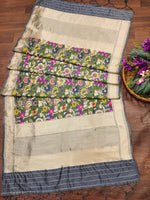 image, DEVANGI Fashion Women&#39;s Floral Silk Blend Patola Woven Dupatta
