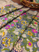 image, DEVANGI Fashion Women&#39;s Floral Silk Blend Patola Woven Dupatta
