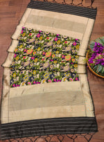 image, DEVANGI Fashion Women&#39;s Floral Silk Blend Patola Woven Dupatta
