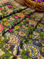 image, DEVANGI Fashion Women&#39;s Floral Silk Blend Patola Woven Dupatta
