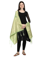 image, DEVANGI Fashion Women&#39;s Floral Silk Blend Patola Woven Dupatta

