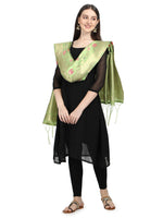 image, DEVANGI Fashion Women&#39;s Floral Silk Blend Patola Woven Dupatta

