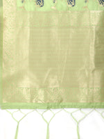 image, DEVANGI Fashion Women&#39;s Floral Silk Blend Patola Woven Dupatta
