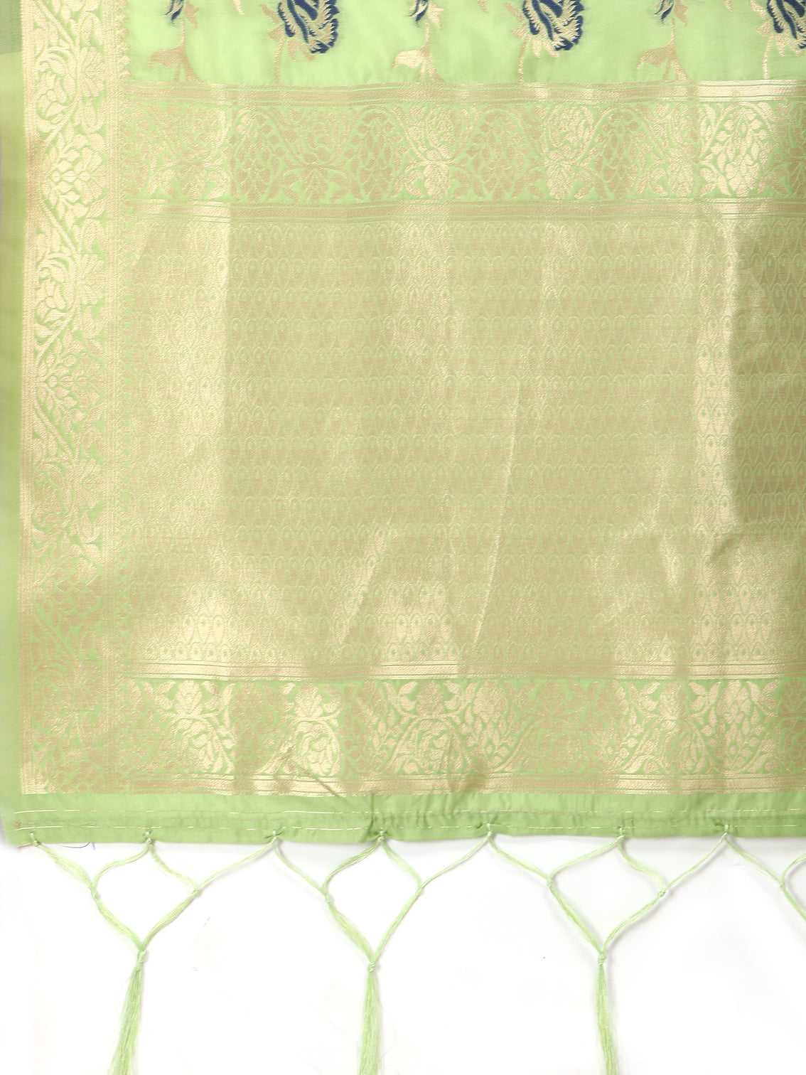 DEVANGI Fashion Women's Floral Silk Blend Patola Woven Dupatta
