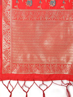 image, DEVANGI Fashion Women&#39;s Floral Silk Blend Patola Woven Dupatta
