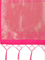image, DEVANGI Fashion Women&#39;s Floral Silk Blend Patola Woven Dupatta
