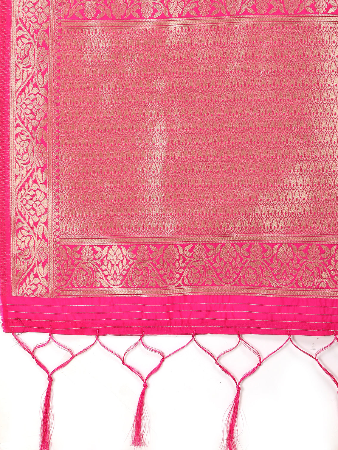 DEVANGI Fashion Women's Floral Silk Blend Patola Woven Dupatta