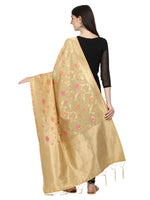 image, DEVANGI Fashion Women&#39;s Floral Silk Blend Patola Woven Dupatta
