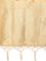 image, DEVANGI Fashion Women&#39;s Floral Silk Blend Patola Woven Dupatta
