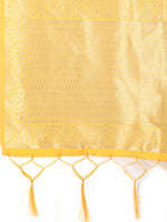 image, DEVANGI Fashion Women&#39;s Floral Silk Blend Patola Woven Dupatta
