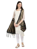 image, DEVANGI Fashion Women&#39;s Floral Silk Blend Patola Woven Dupatta
