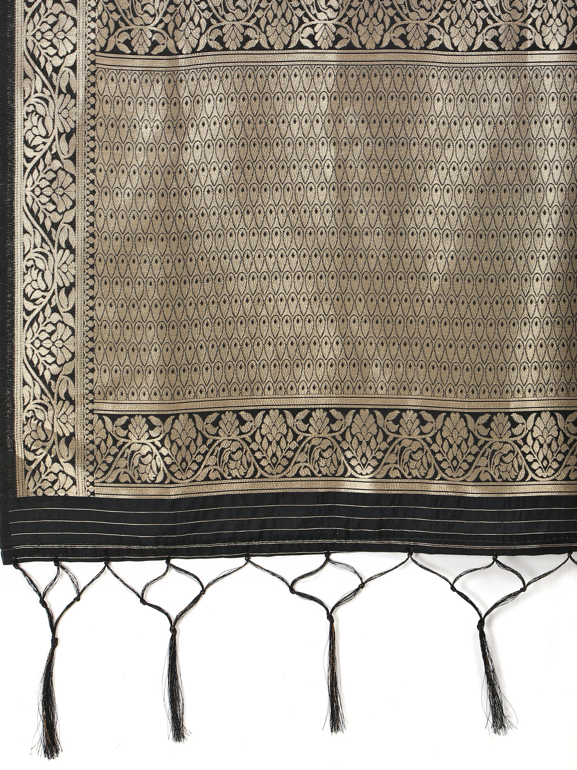 DEVANGI Fashion Women's Floral Silk Blend Patola Woven Dupatta