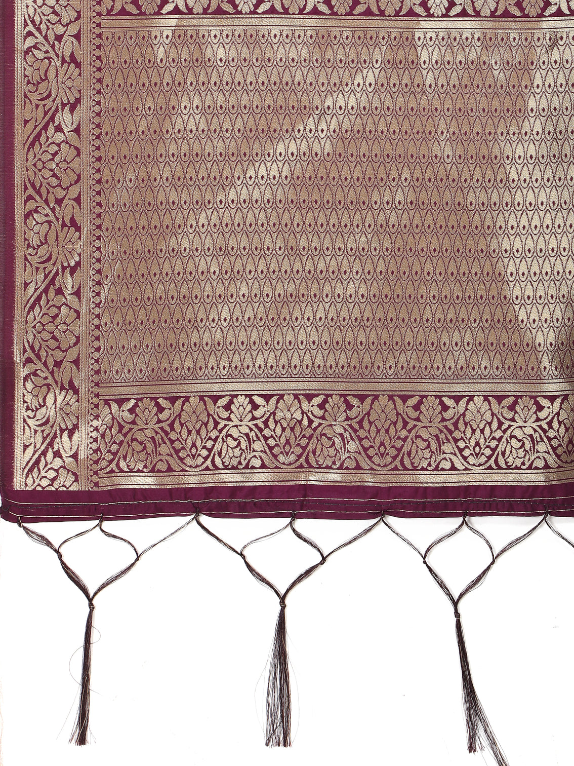 DEVANGI Fashion Women's Floral Silk Blend Patola Woven Dupatta