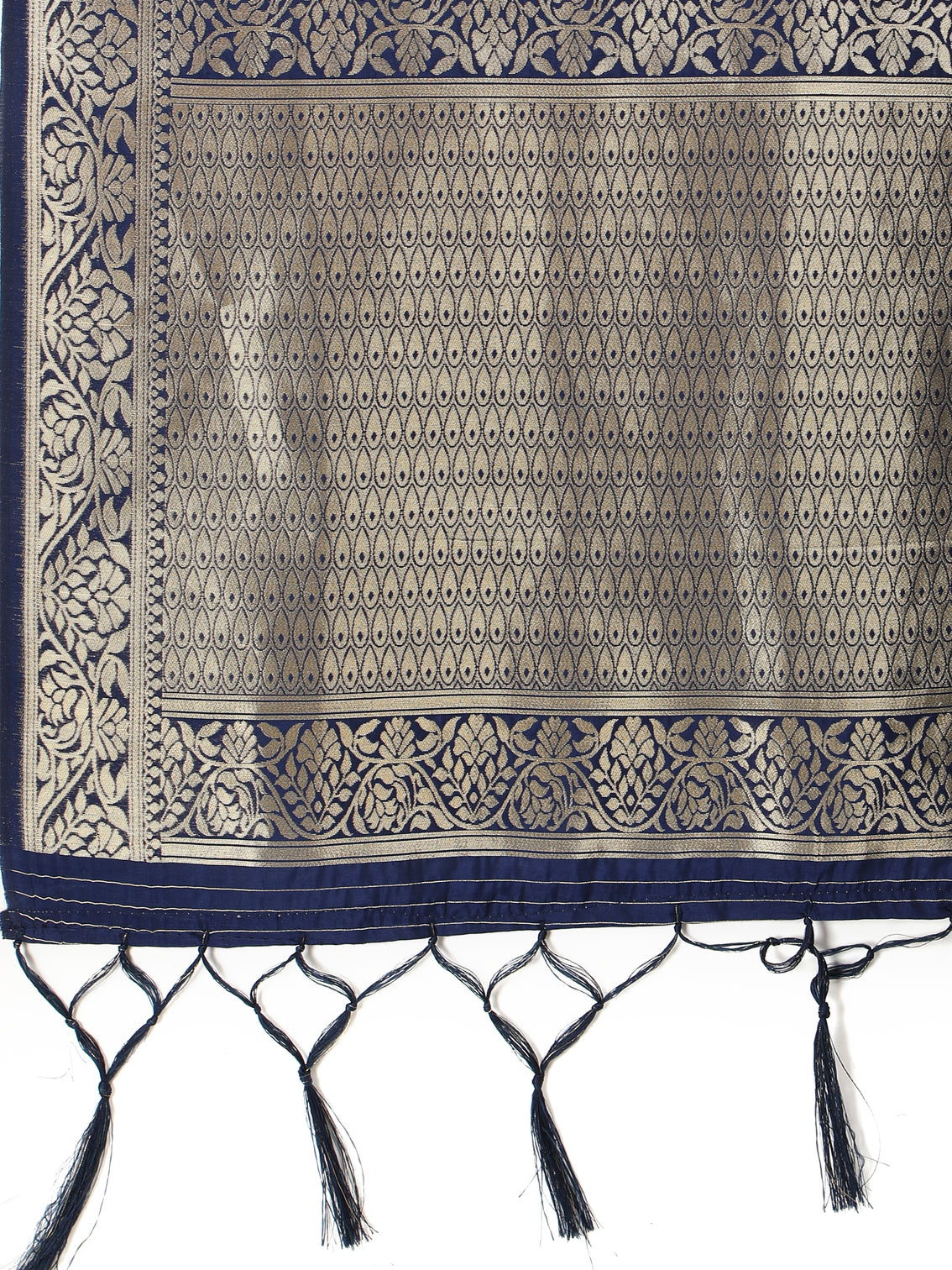 DEVANGI Fashion Women's Floral Silk Blend Patola Woven Dupatta