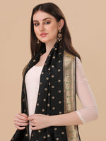 image, DEVANGI Fashion Women&#39;s Floral Silk Blend Patola Woven Dupatta
