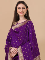 image, DEVANGI Fashion Women&#39;s Floral Silk Blend Patola Woven Dupatta
