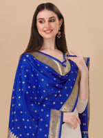 image, DEVANGI Fashion Women&#39;s Floral Silk Blend Patola Woven Dupatta
