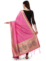 image, DEVANGI Fashion Women&#39;s Floral Silk Blend Patola Woven Dupatta
