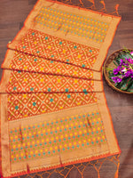 image, DEVANGI Fashion Women&#39;s Floral Silk Blend Patola Woven Dupatta
